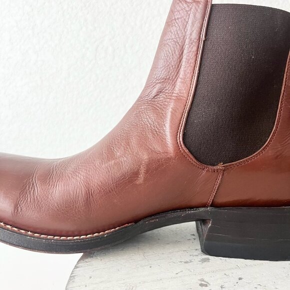 Rod Patrick Womens Jodphur Boots 7D Brown Leather Western short Ankle Slip On - Picture 10 of 14